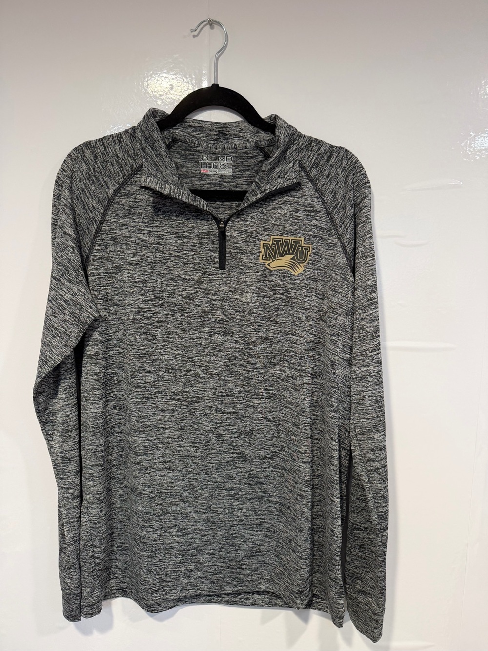 NWU Nebraska Wesleyan Gray‎ Under Armour Quarter-Zip Pullover